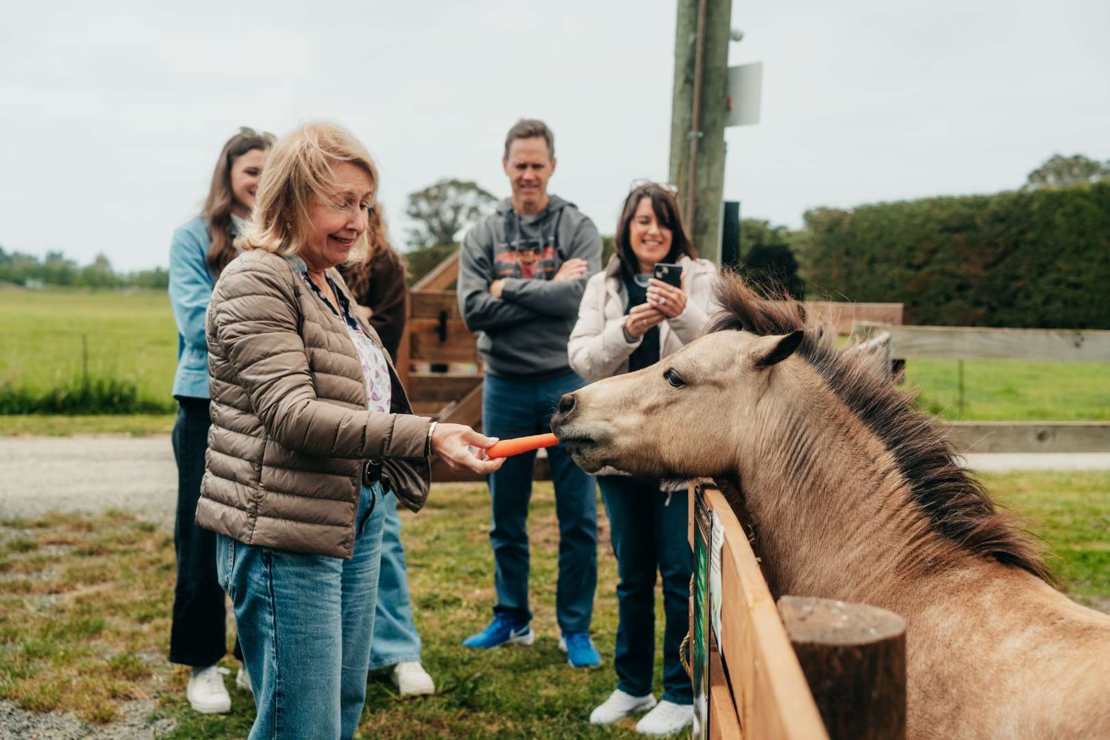 Authentic Farm feeding our friendly pets!